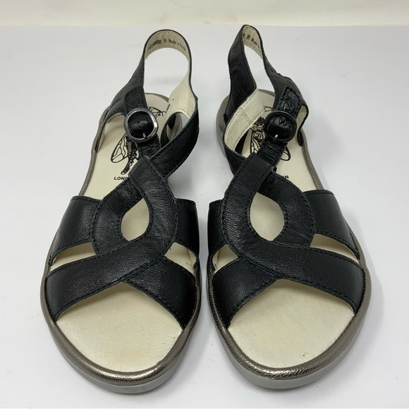 Fly London Shoes - FLY London Cula Strappy Sandal. Size 39. Black.
